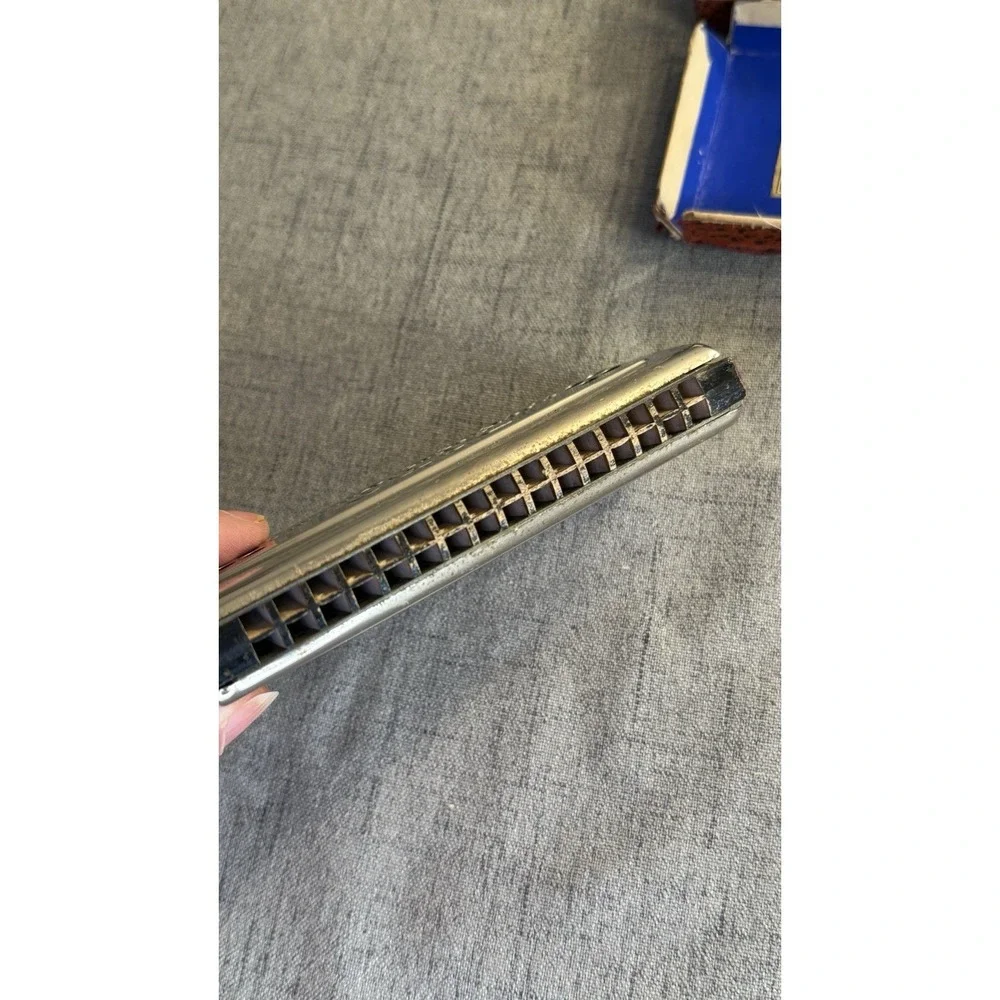 Vintage M. Hohner Echo Harp Harmonica Key Of C /G Works Made in Germany w/box